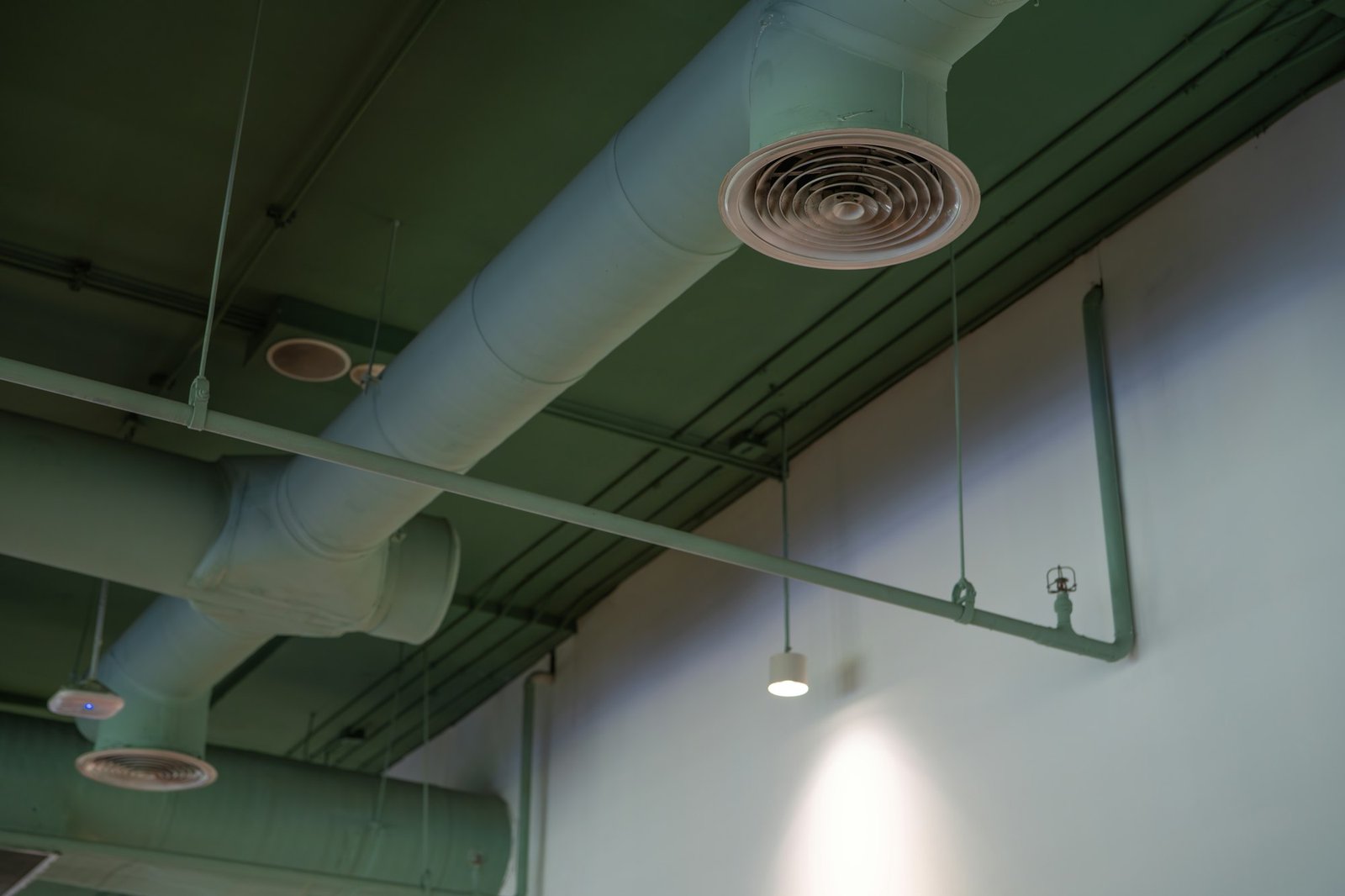 Air ventilation system. Air conditioner pipe. Ventilation duct. Air flow and ventilation system